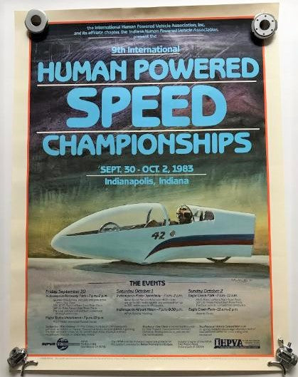 HUMAN POWERED SPEED CHAMPIONSHIPS 1983 POSTER