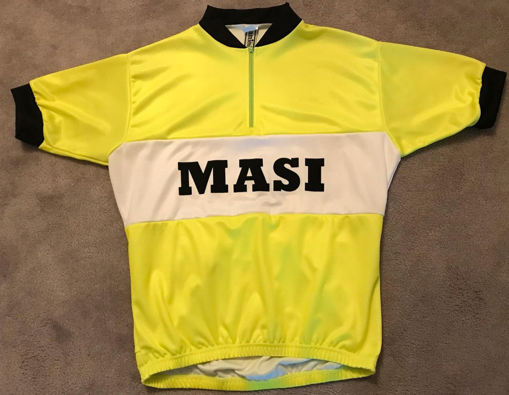 Coolmax Cycling Jersey M Flourescent Lemon Yellow and White