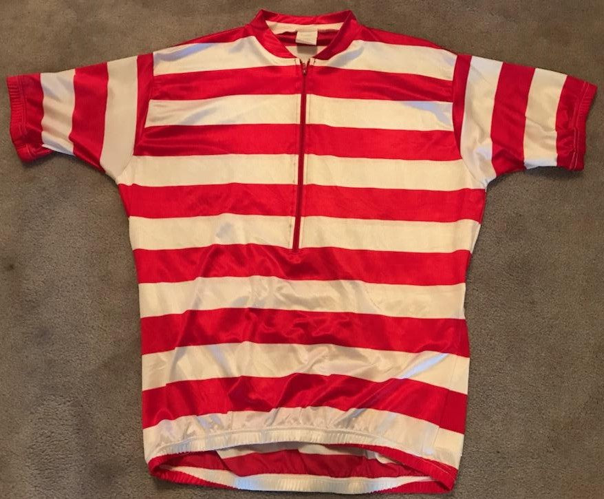 Coolmax/Poly/Lycra Cycling Jersey Red & White