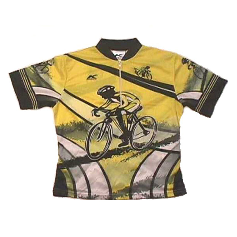 Kids Sublimated Jersey Yellow Black Racer