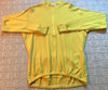 Merino Wool Cycling Jersey - Long Sleeve - Yellow - Rounded Elastic Bottom