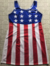 STARS AND STRIPES BICYCLE DRESS OR LONG BLOUSE