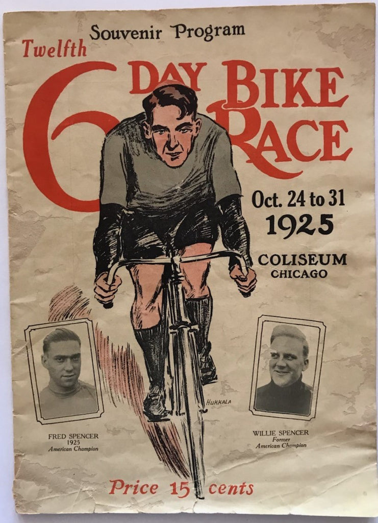 YEAR 1925 - 6 DAY BIKE RACE PROGRAM
